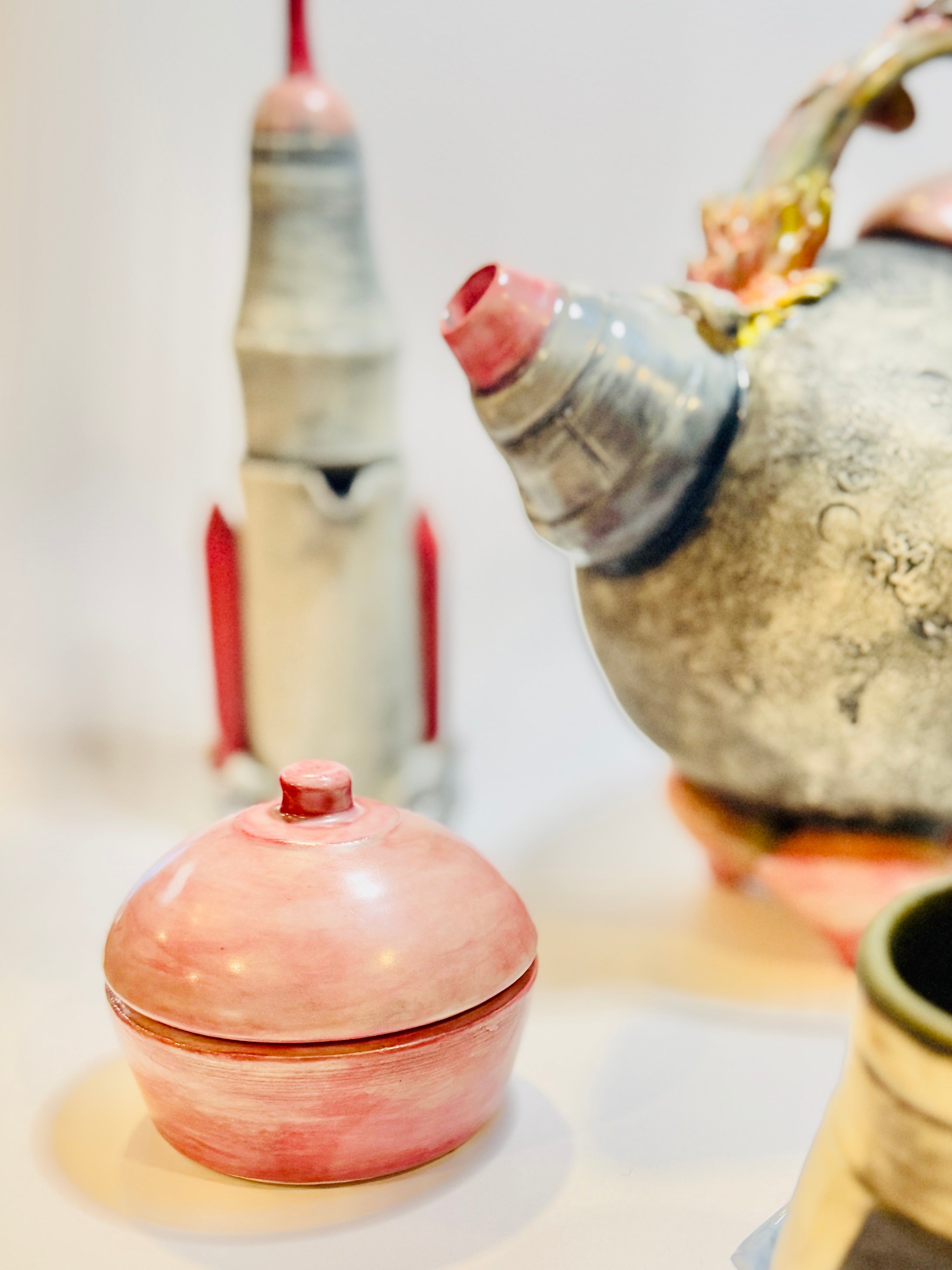 "Lobular Biopsy," Tea Set Sculpture