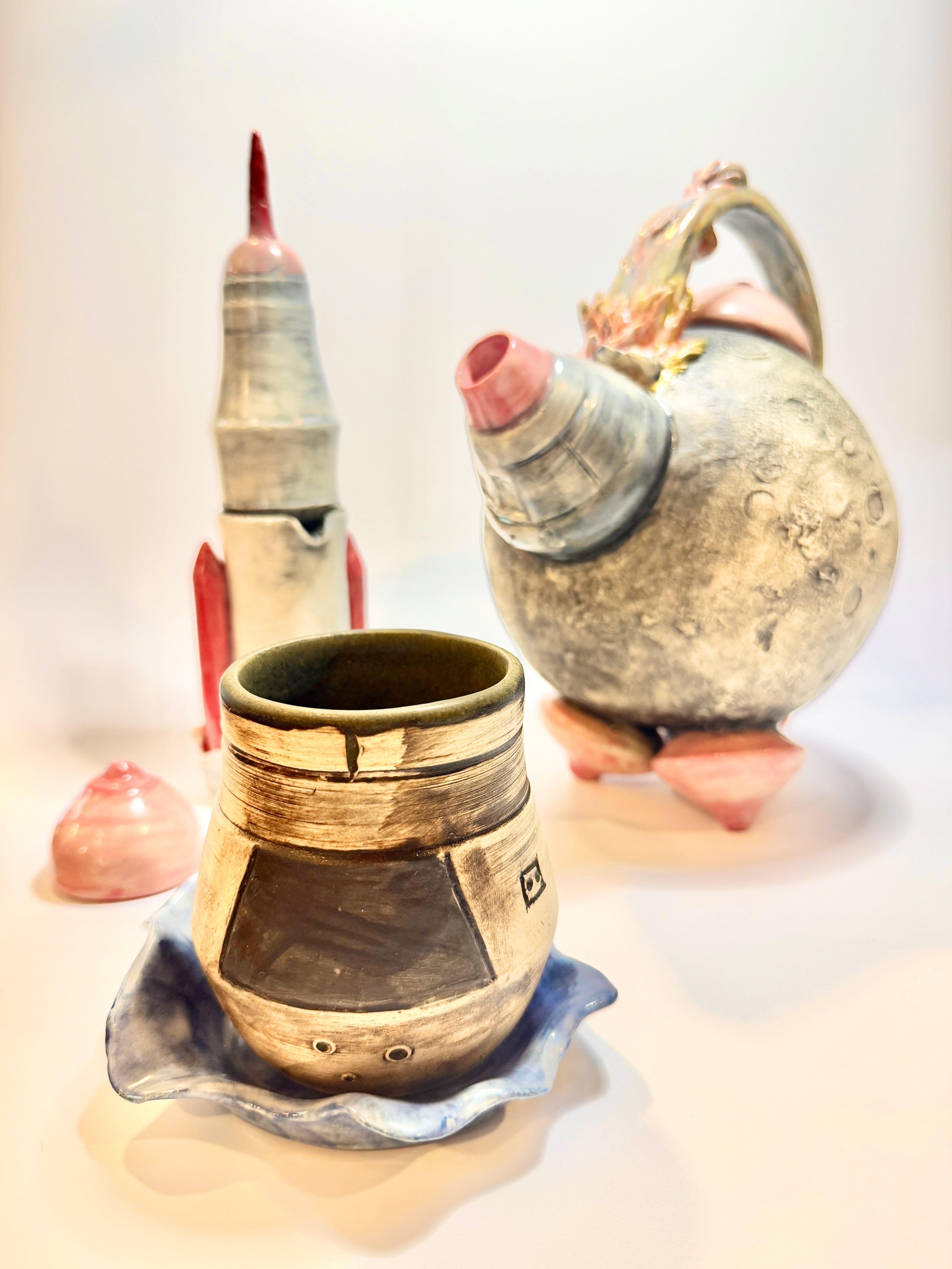 "Lobular Biopsy," Tea Set Sculpture