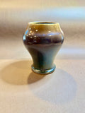 Plum Green Crystalline Vase