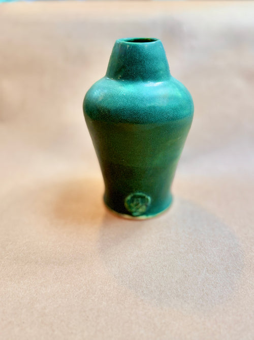 Arts & Crafts Revival table Vase, Ornamental Vase in "Pewabic Green Matte"